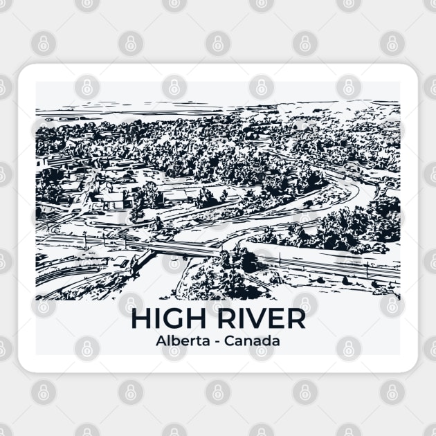 High River - Alberta Magnet by Lakeric